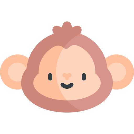 Monkey Kawaii Flat icon