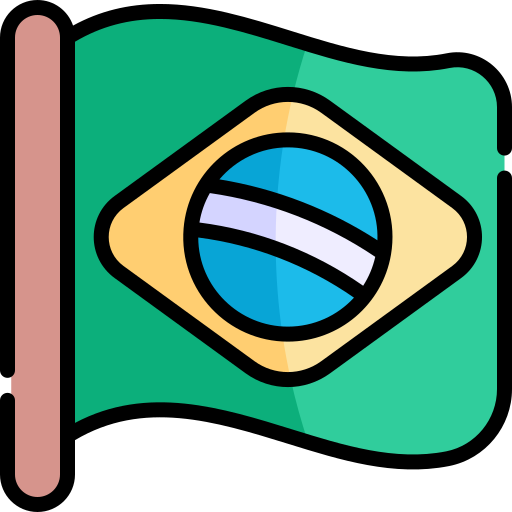 brazilië Kawaii Lineal color icoon