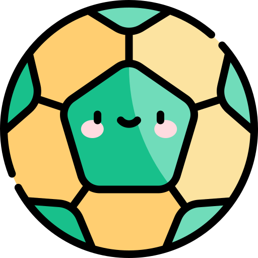 pelota de fútbol Kawaii Lineal color icono