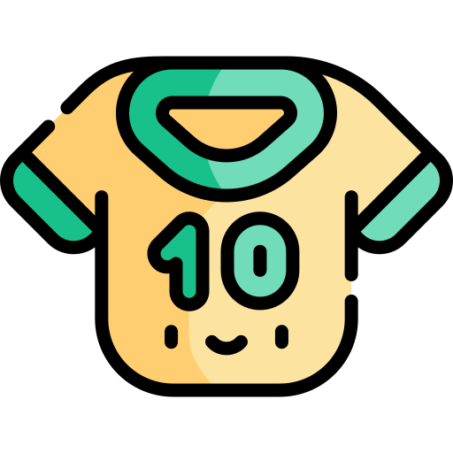 voetbal shirt Kawaii Lineal color icoon