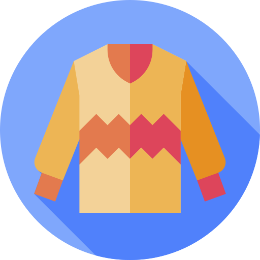 suéter Flat Circular Flat icono