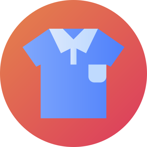 camiseta Flat Circular Gradient icono