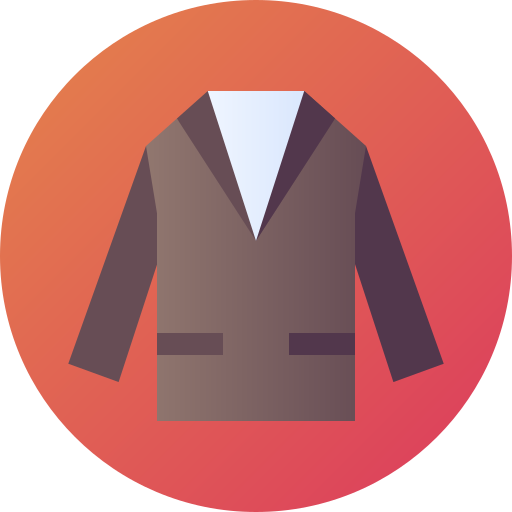 スーツ Flat Circular Gradient icon