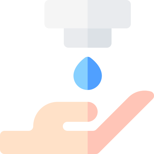 handen wassen Basic Rounded Flat icoon