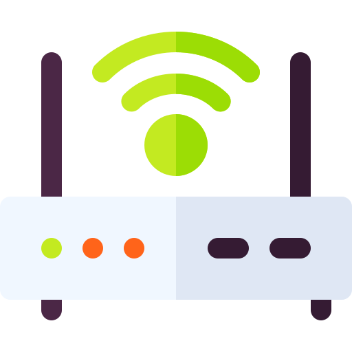 draadloze router Basic Rounded Flat icoon