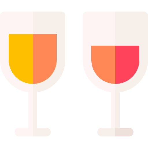 bicchiere di vino Basic Rounded Flat icona