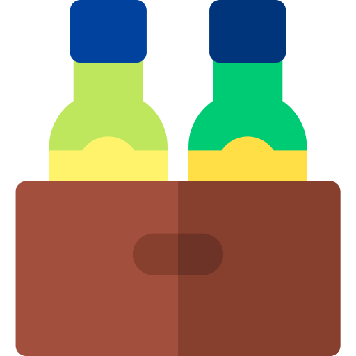 Ящик для пива Basic Rounded Flat иконка