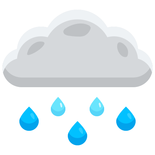 deszczowy Justicon Flat ikona