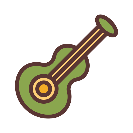 ukulele Generic Outline Color icona