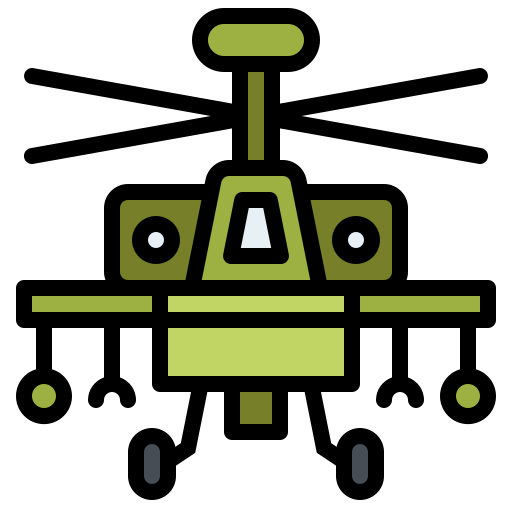 aeronave militar Generic Outline Color icono