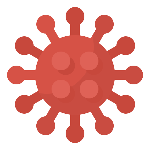 corona virus Aphiradee (monkik) Flat icona