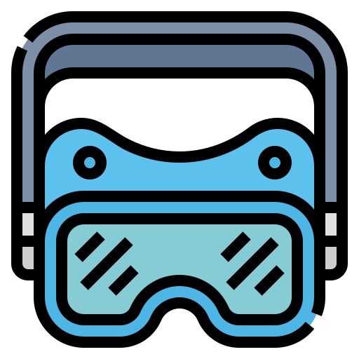 Goggle Aphiradee (monkik) Lineal Color icon