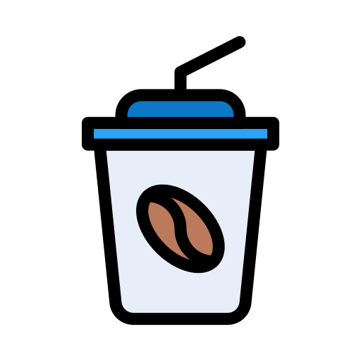 커피 컵 Vector Stall Lineal Color icon