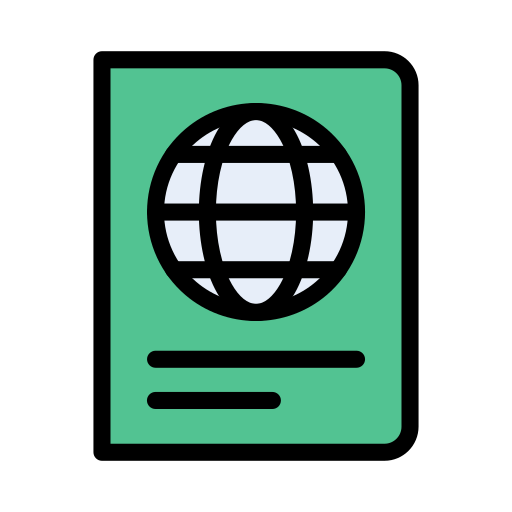 International passport Vector Stall Lineal Color icon