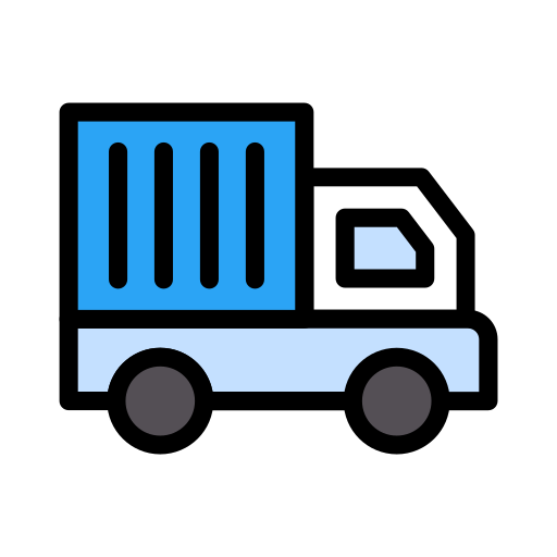 Delivery truck Vector Stall Lineal Color icon