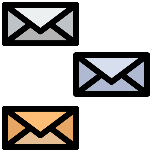 correo electrónico Flatart Icons Lineal Color icono