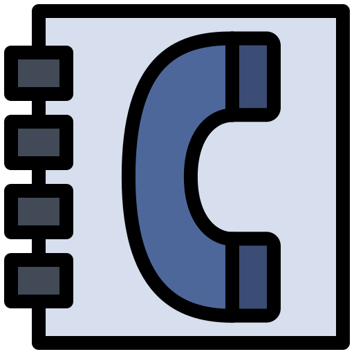 telefoonboek Flatart Icons Lineal Color icoon