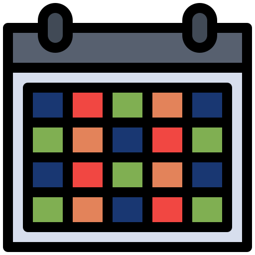 Calendar Flatart Icons Lineal Color icon