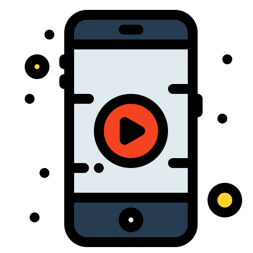 Video player Flatart Icons Lineal Color icon