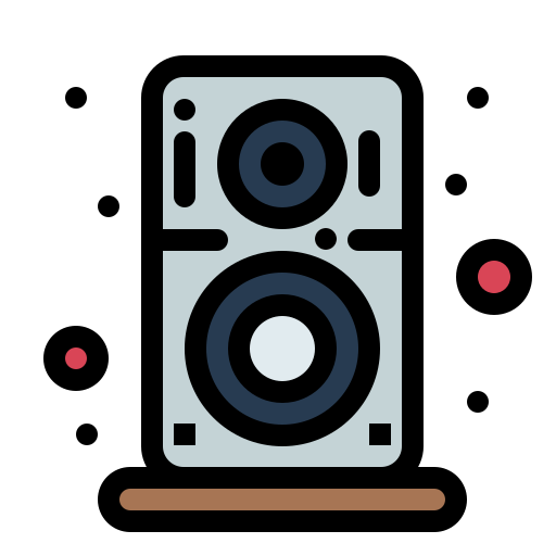 Woofer Flatart Icons Lineal Color icon