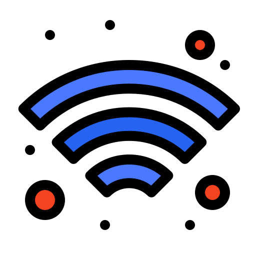 Сигнал wi-fi Flatart Icons Lineal Color иконка