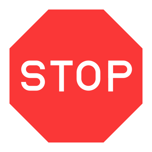 segnale di stop Generic Flat icona
