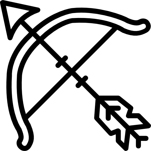 arco y flecha Basic Miscellany Lineal icono