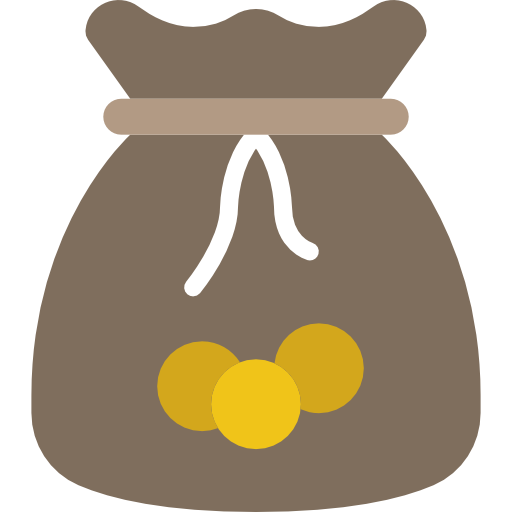 torba z pieniędzmi Basic Miscellany Flat ikona