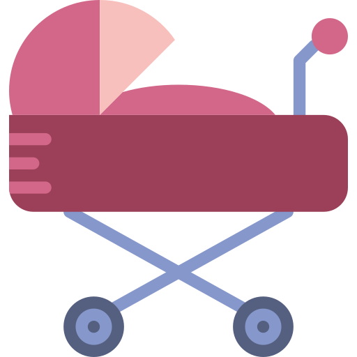 Baby stroller Basic Miscellany Flat icon