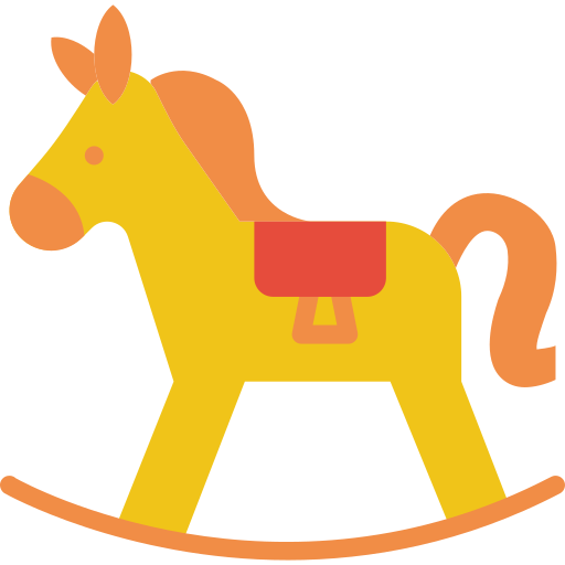 caballo mecedora Basic Miscellany Flat icono