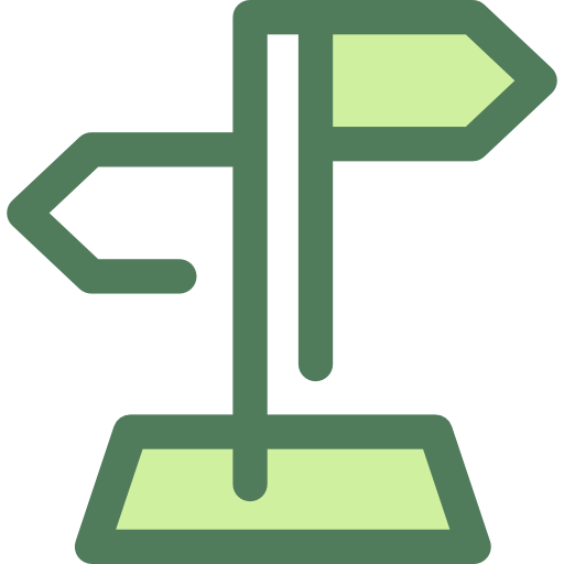 direccional Monochrome Green icono