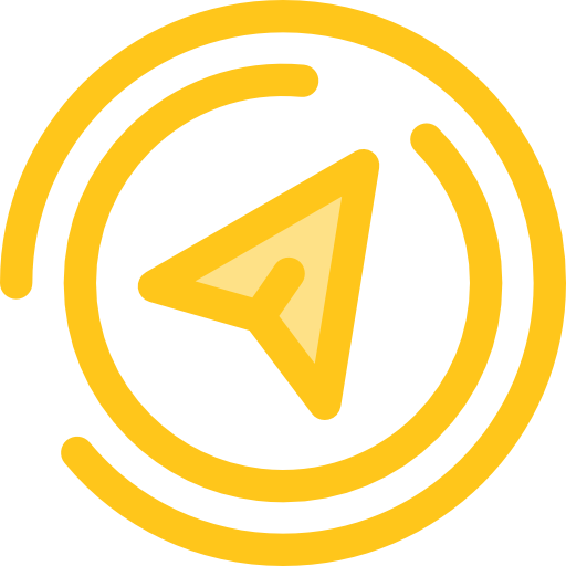 kompass Monochrome Yellow icon