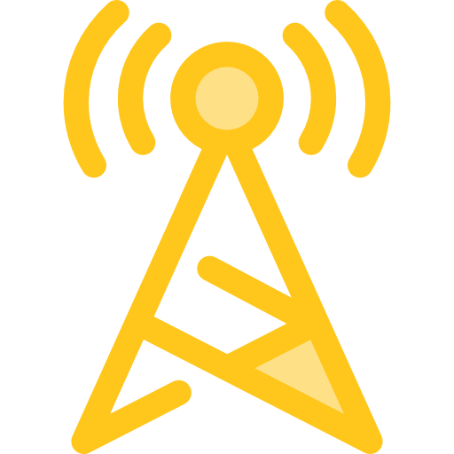 Satellite dish Monochrome Yellow icon