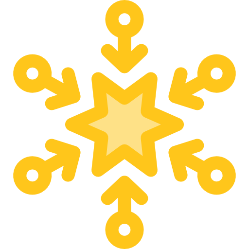schneeflocke Monochrome Yellow icon