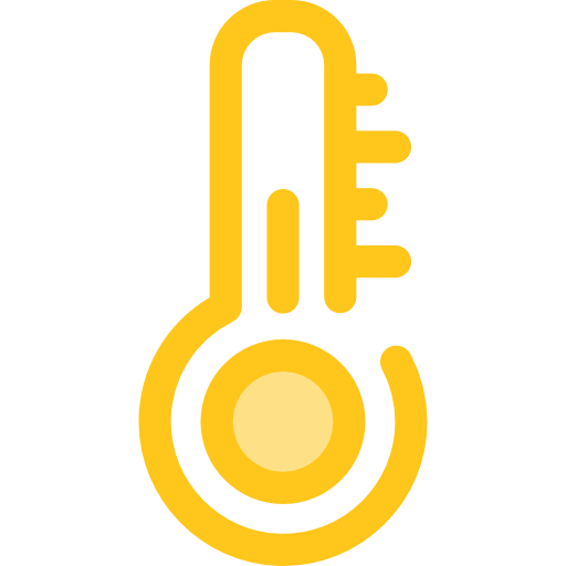 thermometer Monochrome Yellow icoon