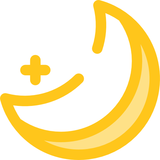 달의 위상 Monochrome Yellow icon