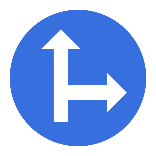 똑바로 또는 오른쪽으로 이동 Generic Flat icon