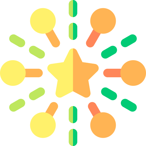 fajerwerki Basic Rounded Flat ikona
