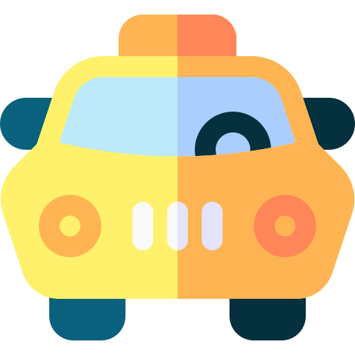 taxi Basic Rounded Flat icono