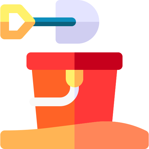 Bucket Basic Rounded Flat icon