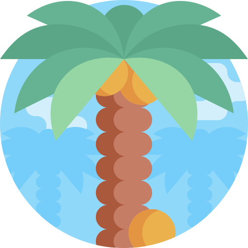 palmeira Detailed Flat Circular Flat Ícone
