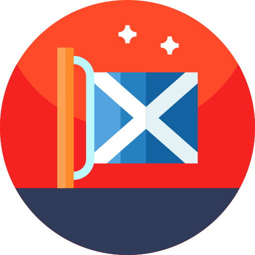 スコットランド Geometric Flat Circular Flat icon