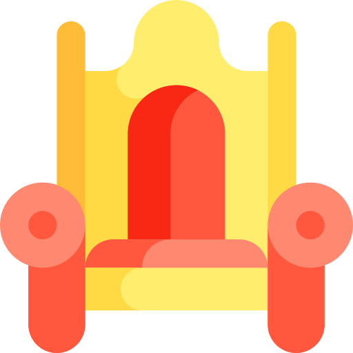 Throne Kawaii Flat icon