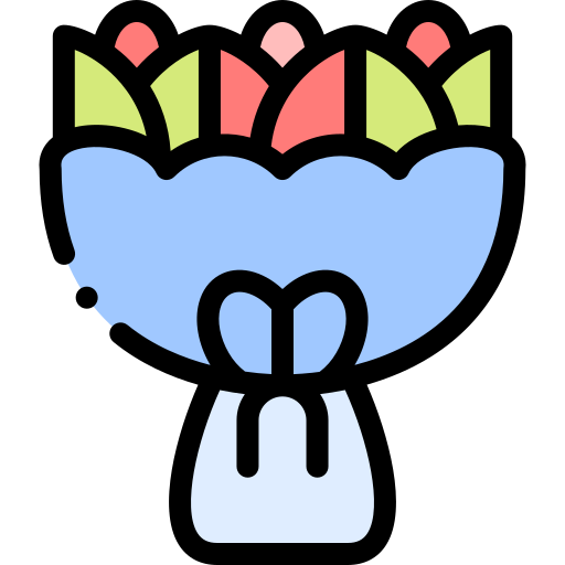 Flower bouquet Detailed Rounded Lineal color icon