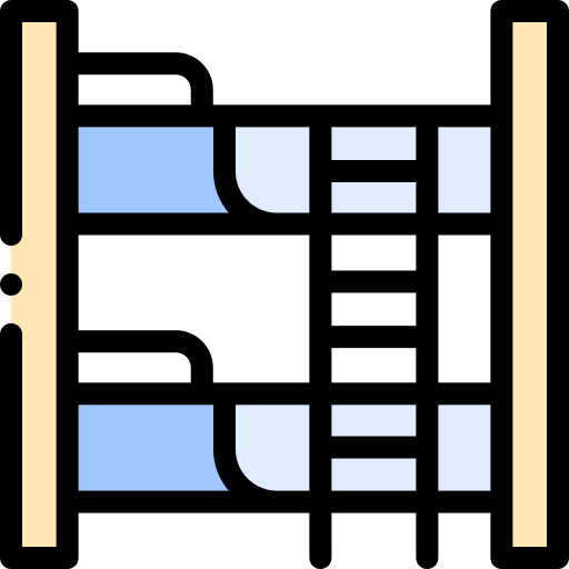 Łóżko piętrowe Detailed Rounded Lineal color ikona
