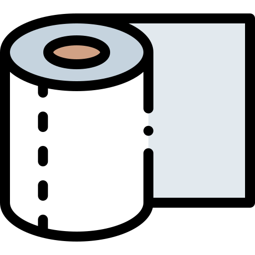 Toilet paper Detailed Rounded Lineal color icon