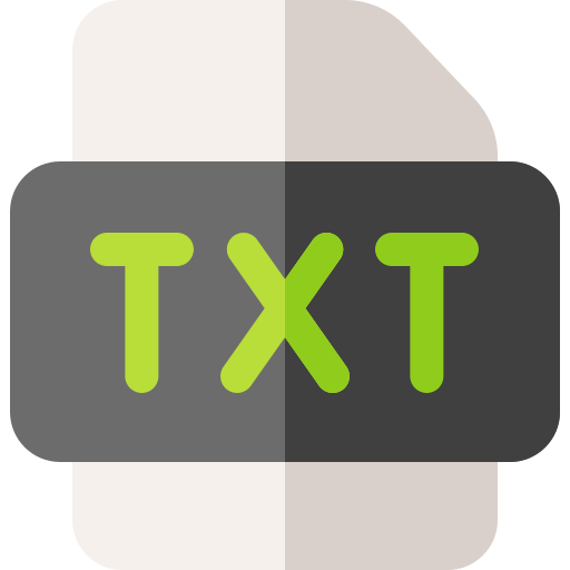 Txt file Basic Rounded Flat icon