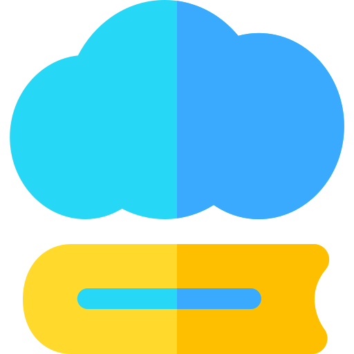Cloud library Basic Rounded Flat icon