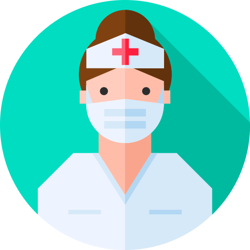 enfermero Flat Circular Flat icono