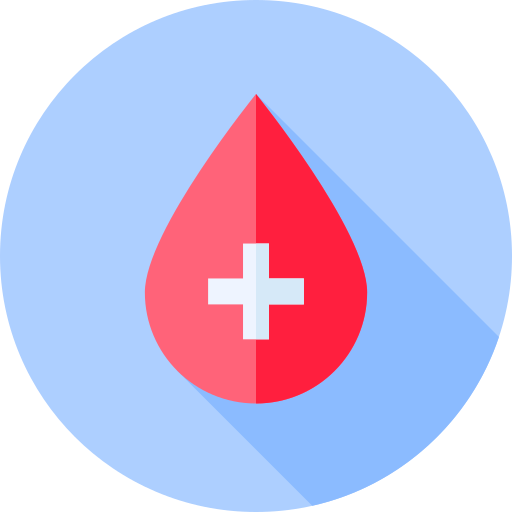 sangre Flat Circular Flat icono